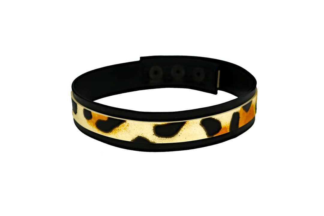 Latex Halsband LEO white small